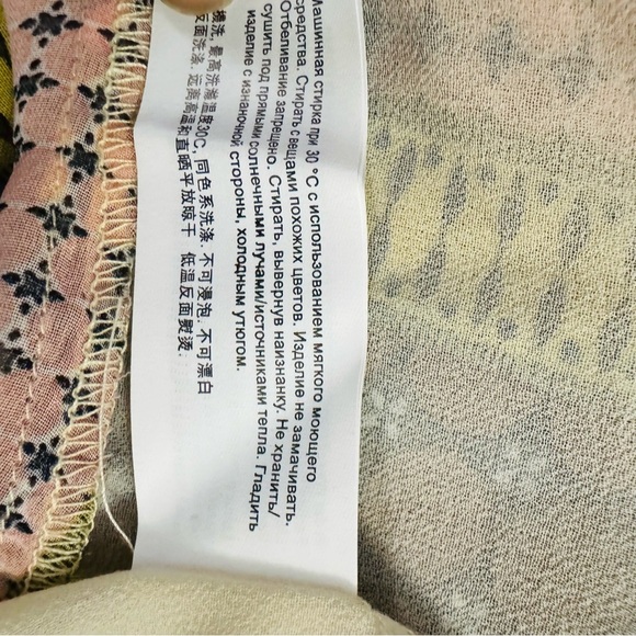 Pink and Yellow Ruffled Wrap Midi Dress - Picture 5 of 6